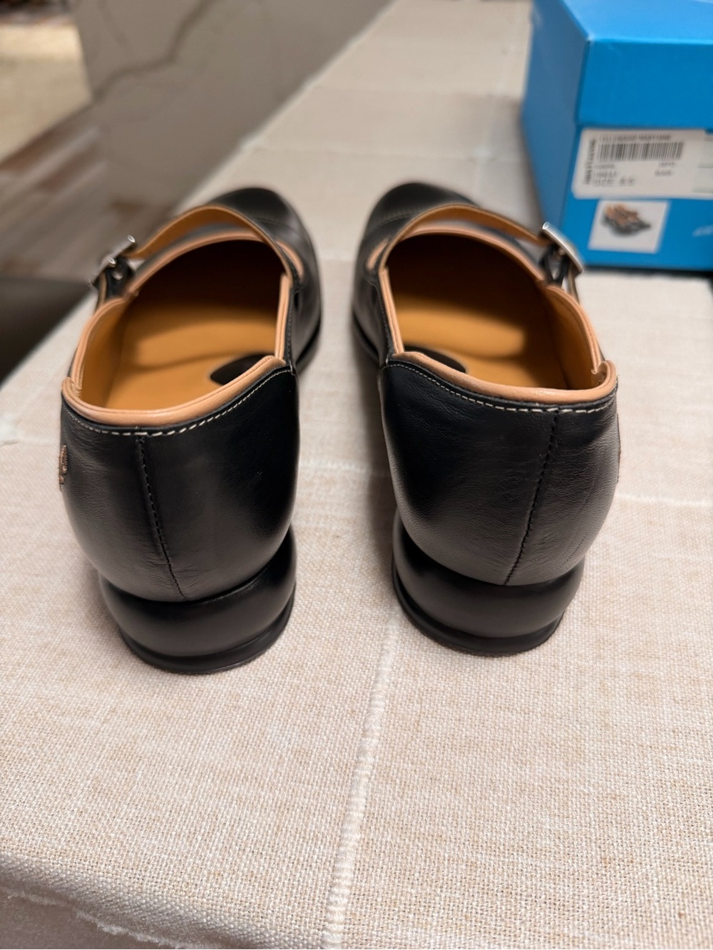 John Fluevog Black Mary Jane Loafer with Buckle - Picture 9 of 10